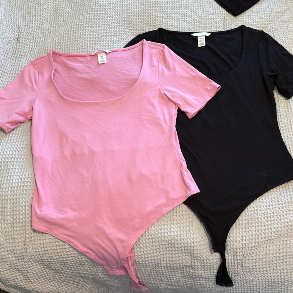 Pink and Black Bodysuit Set